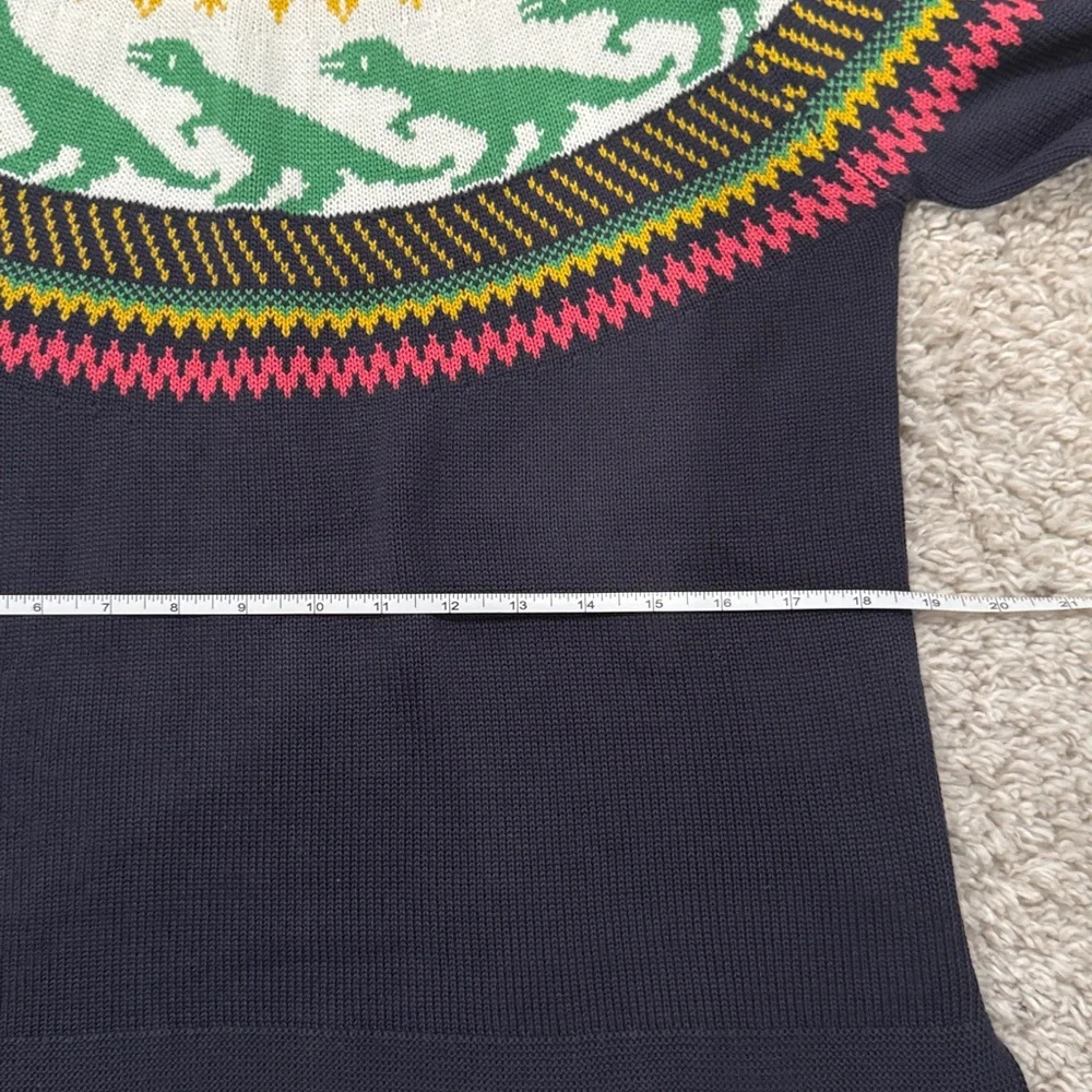 Modcloth Retro Charm Raglan Dinosaur Fair Isle Sweater - Picture 9 of 12